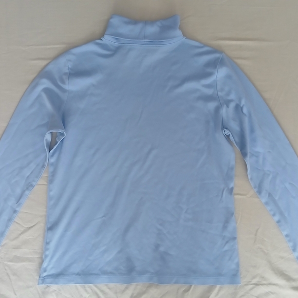 L.L. Bean Light Blue Women's Long Sleeve Turtleneck - Picture 3 of 8